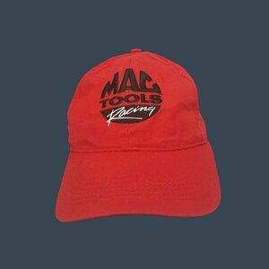 Mac Tools Racing Adjustable Red Baseball Cap Embroidered Logo Hat